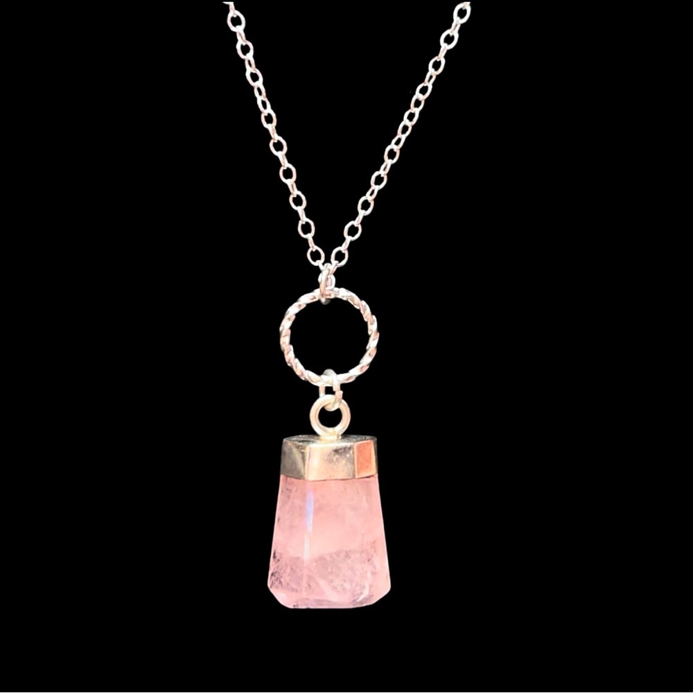 Hand Made Morganite Charm Necklace